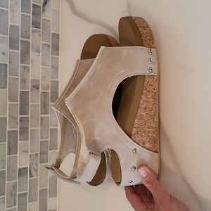 Size 9.5 Corky's taupe sandals